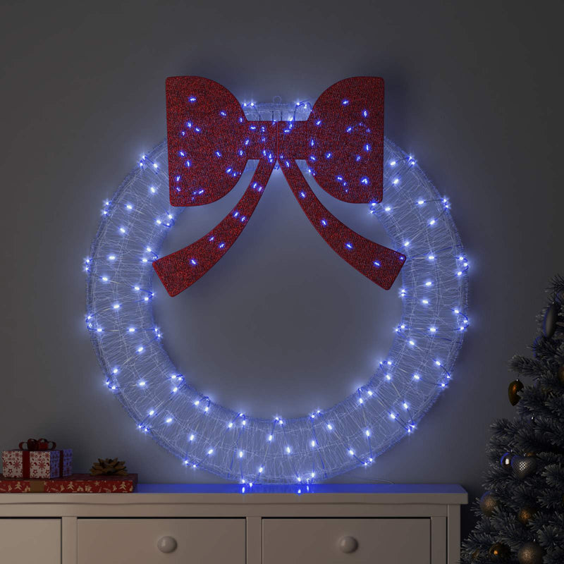 Load image into Gallery viewer, Vidaxl krans met 150 led blauw 120 cm acryl
