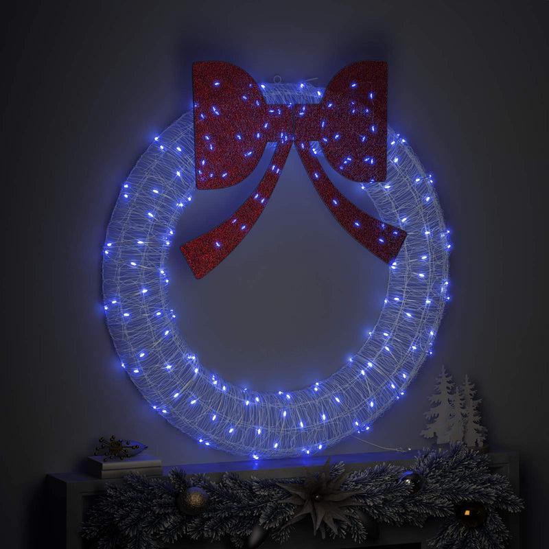 Load image into Gallery viewer, Vidaxl krans met 150 led blauw 120 cm acryl
