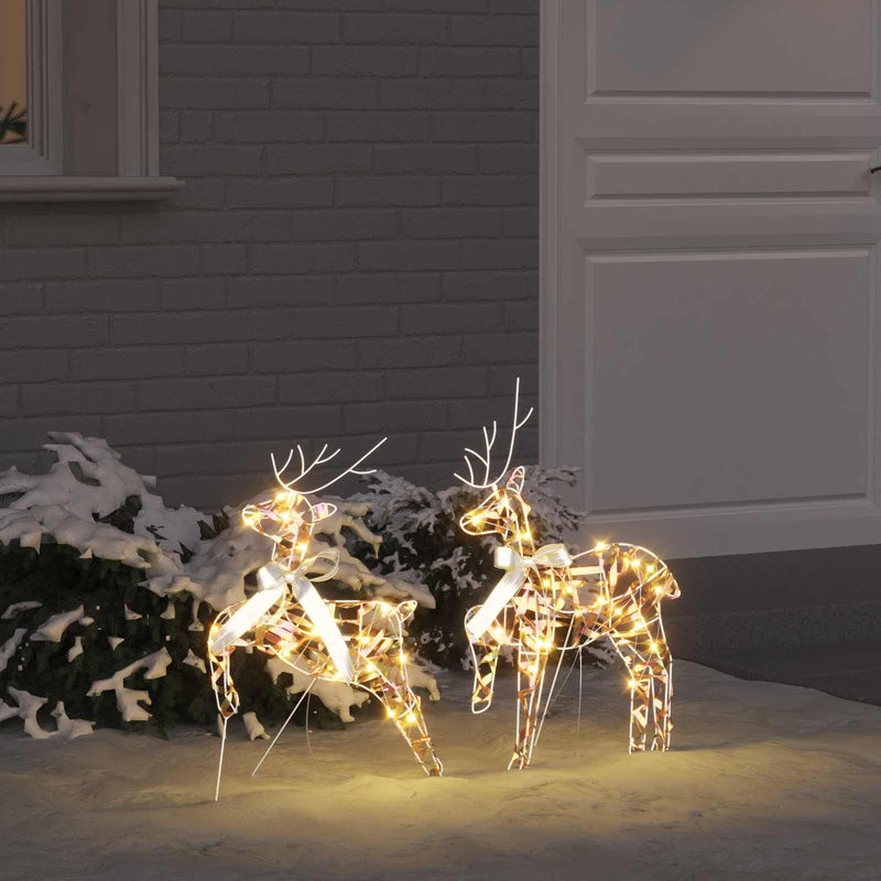 Load image into Gallery viewer, Vidaxl led rendieren met 40 led 2 pcs warmwit pet
