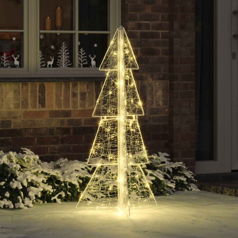 Load image into Gallery viewer, Vidaxl kerstboom met 100 led warmwit 120 cm acryl
