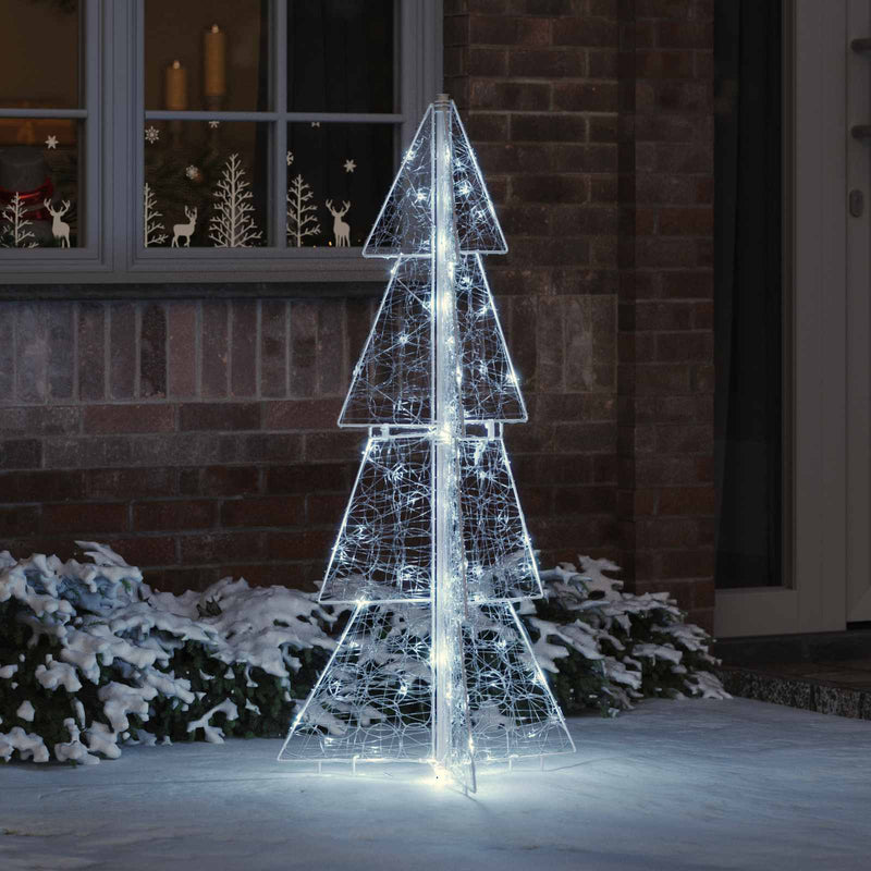 Load image into Gallery viewer, Vidaxl kerstboom met 100 led koud wit 120 cm acryl
