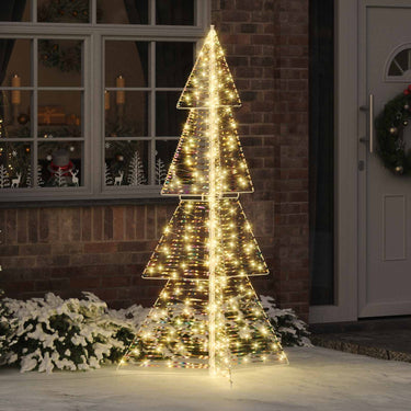 Vidaxl kerstboom met 240 led warmwit 180 cm pet