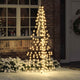 Vidaxl kerstboom met 240 led warmwit 180 cm rattan