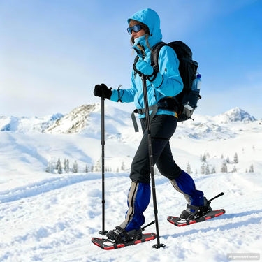 Vidaxl 3 in 1 sneeuwschoenen rood en zwart 21 inches aluminium en hdpe