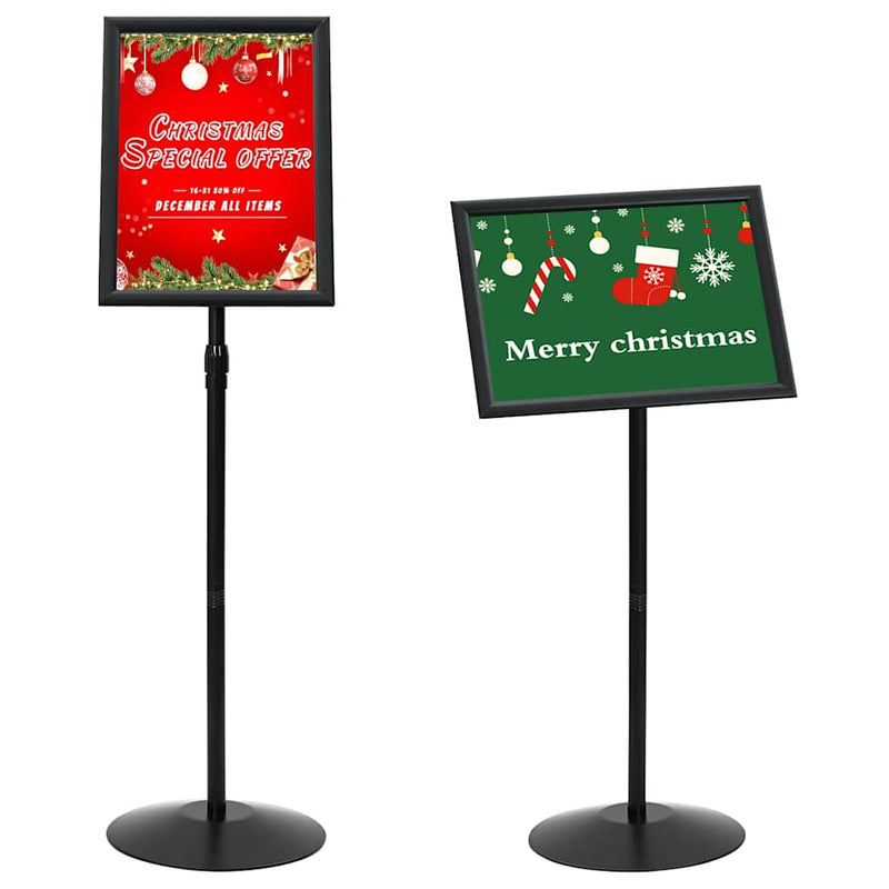 Load image into Gallery viewer, Vidaxl pedestal posterstand zilver a3 pvc en staal
