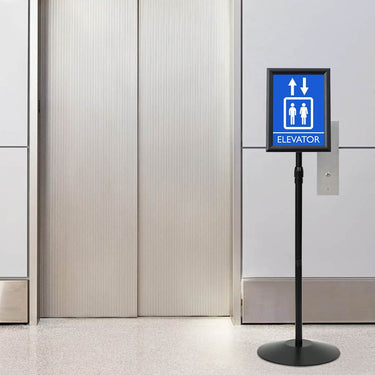 Vidaxl pedestal posterstand zilver a4 pvc en staal
