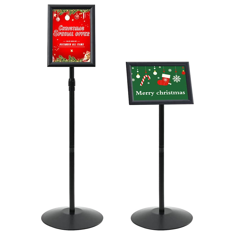 Load image into Gallery viewer, Vidaxl pedestal posterstand zilver a4 pvc en staal
