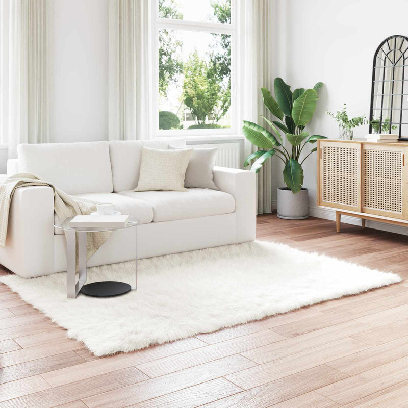 Load image into Gallery viewer, Vidaxl nep schapenvacht tapijt tafalla wit 120 x 170 cm polyester
