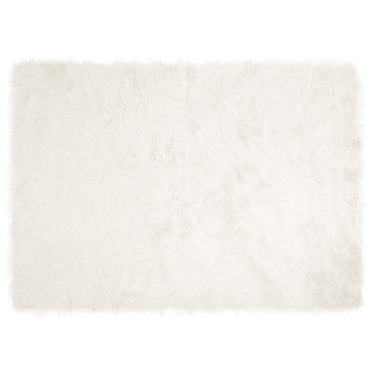 Vidaxl nep schapenvacht tapijt tafalla wit 120 x 170 cm polyester