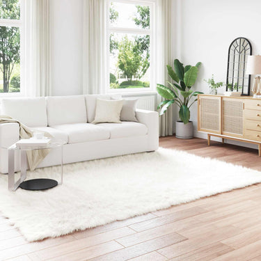 Vidaxl nep schapenvacht tapijt tafalla wit 240 x 340 cm polyester