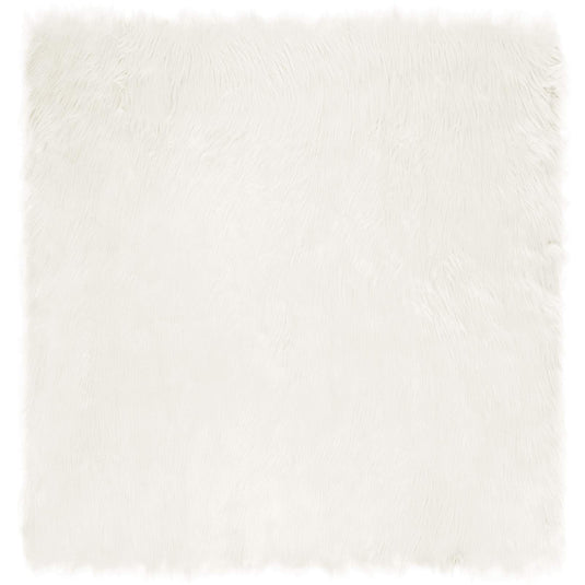 Vidaxl nep schapenvacht tapijt tafalla wit 120 x 120 cm polyester