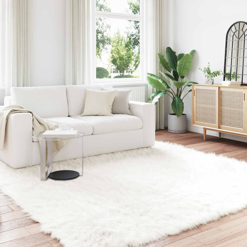 Load image into Gallery viewer, Vidaxl nep schapenvacht tapijt tafalla wit 240 x 240 cm polyester
