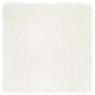 Vidaxl nep schapenvacht tapijt tafalla wit 240 x 240 cm polyester