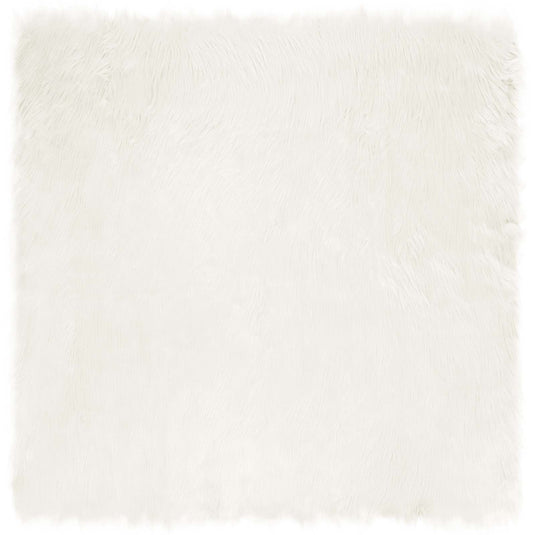 Vidaxl nep schapenvacht tapijt tafalla wit 240 x 240 cm polyester
