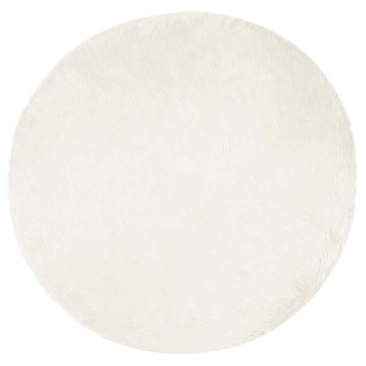 Vidaxl nep schapenvacht tapijt tafalla wit ø 200 cm polyester