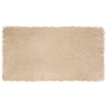 Vidaxl nep schapenvacht tapijt tafalla beige 60 x 110 cm polyester