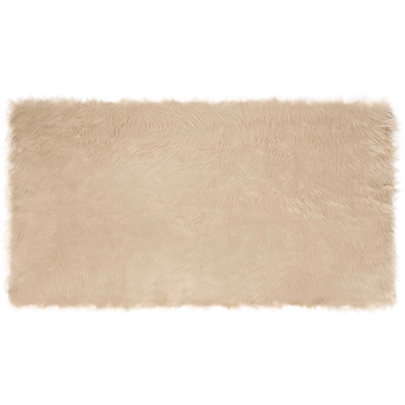 Load image into Gallery viewer, Vidaxl nep schapenvacht tapijt tafalla beige 60 x 110 cm polyester
