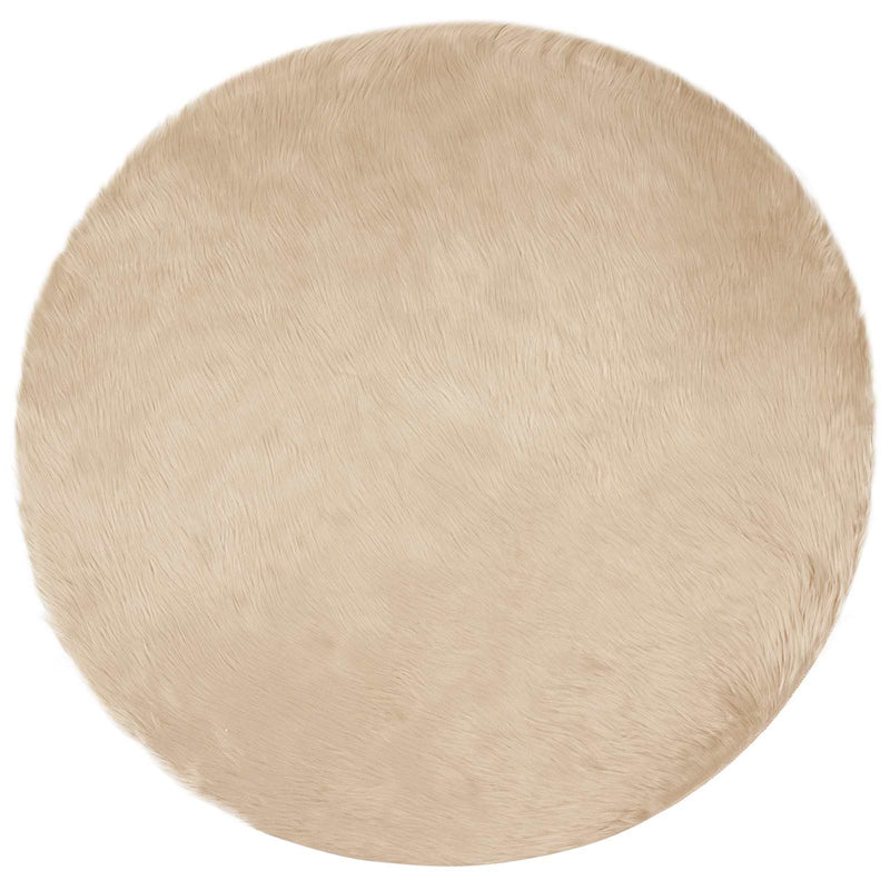 Load image into Gallery viewer, Vidaxl nep schapenvacht tapijt tafalla beige ø 200 cm polyester
