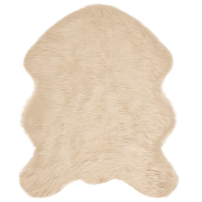 Load image into Gallery viewer, Vidaxl nep schapenvacht tapijt tafalla beige 50 x 80 cm polyester
