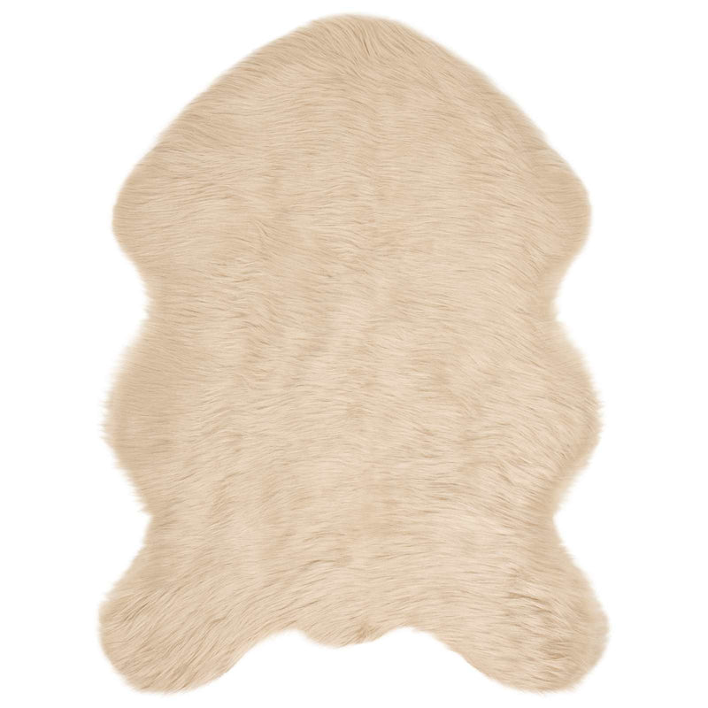 Load image into Gallery viewer, Vidaxl nep schapenvacht tapijt tafalla beige 80 x 120 cm polyester
