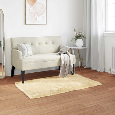 Vidaxl nep schapenvacht tapijt tafalla crème 80 x 150 cm polyester