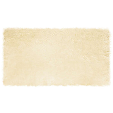 Vidaxl nep schapenvacht tapijt tafalla crème 80 x 150 cm polyester