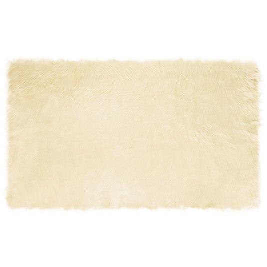 Vidaxl nep schapenvacht tapijt tafalla crème 100 x 200 cm polyester