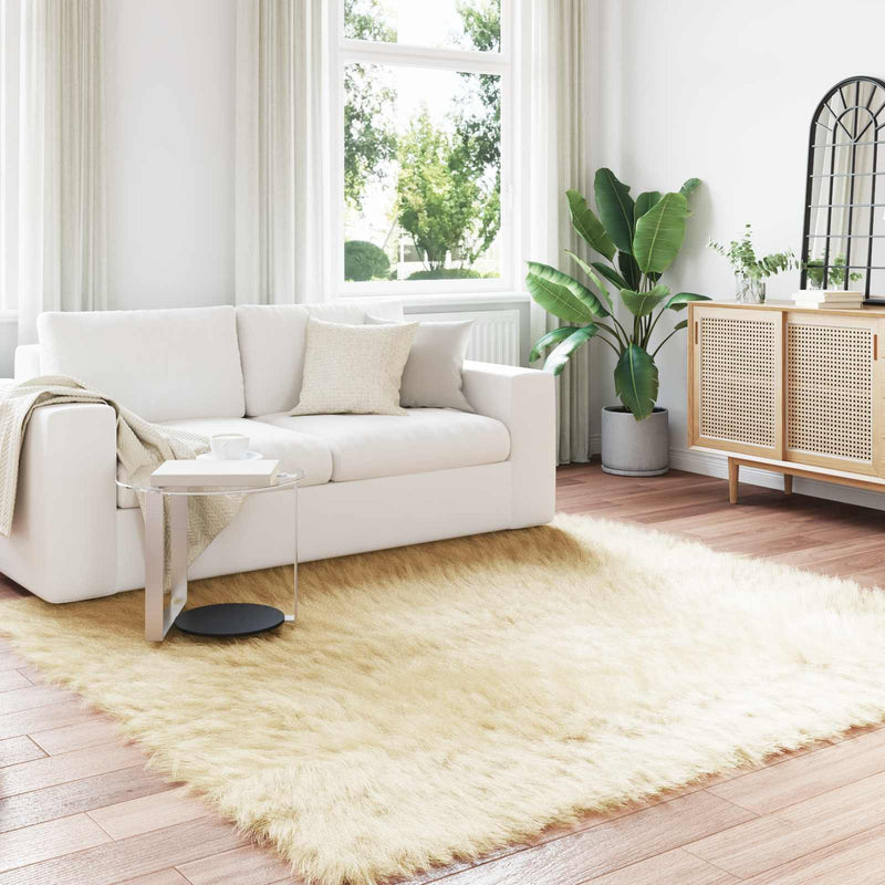 Load image into Gallery viewer, Vidaxl nep schapenvacht tapijt tafalla crème 240 x 240 cm polyester
