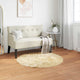 Vidaxl nep schapenvacht tapijt tafalla crème ø 80 cm polyester