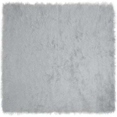 Vidaxl nep schapenvacht tapijt tafalla grijs 200 x 200 cm polyester
