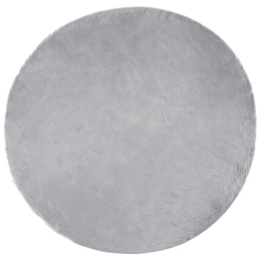 Vidaxl nep schapenvacht tapijt tafalla grijs ø 80 cm polyester