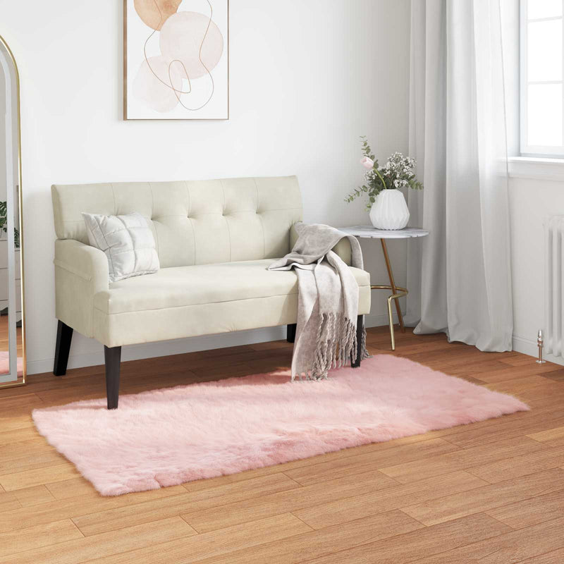 Load image into Gallery viewer, Vidaxl nep schapenvacht tapijt tafalla roze 60 x 110 cm polyester
