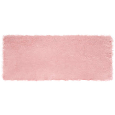 Vidaxl nep schapenvacht tapijt tafalla roze 80 x 200 cm polyester