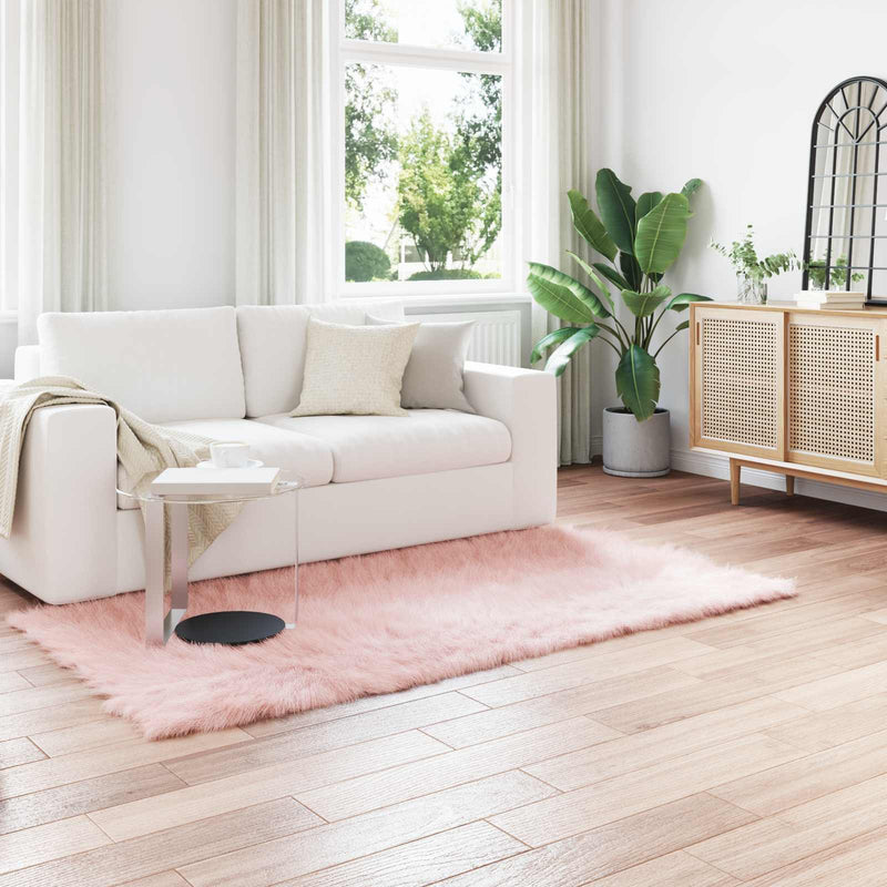 Load image into Gallery viewer, Vidaxl nep schapenvacht tapijt tafalla roze 100 x 200 cm polyester

