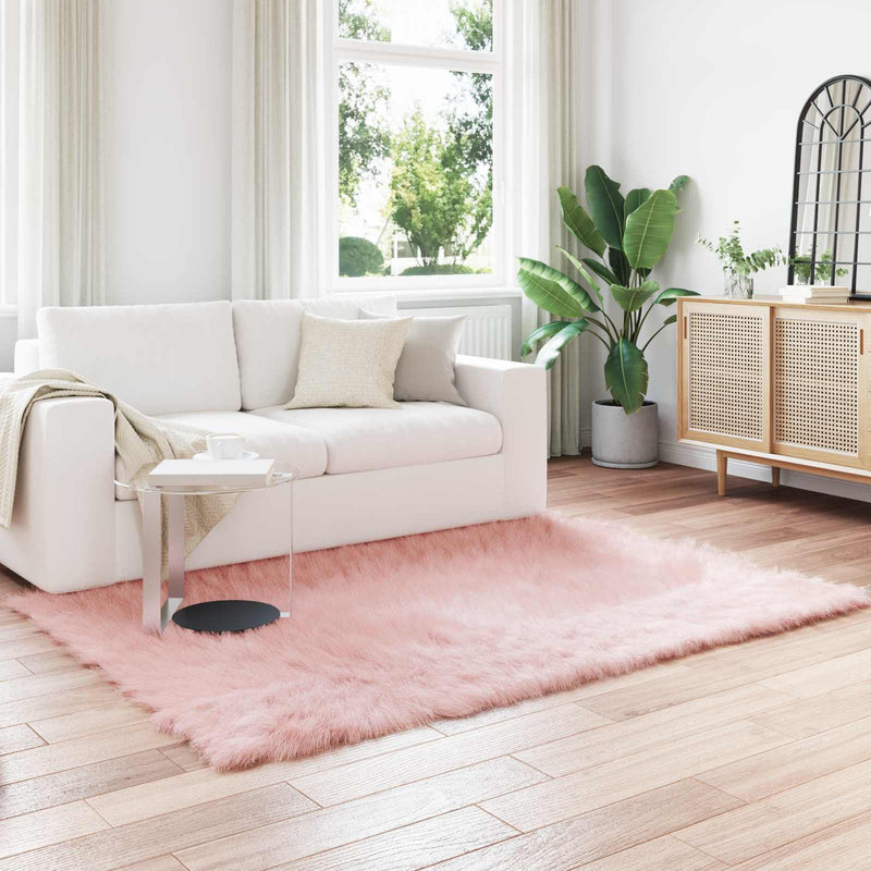 Load image into Gallery viewer, Vidaxl nep schapenvacht tapijt tafalla roze 120 x 170 cm polyester
