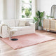 Vidaxl nep schapenvacht tapijt tafalla roze 140 x 200 cm polyester