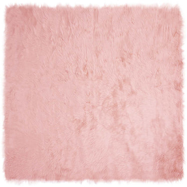 Vidaxl nep schapenvacht tapijt tafalla roze 120 x 120 cm polyester
