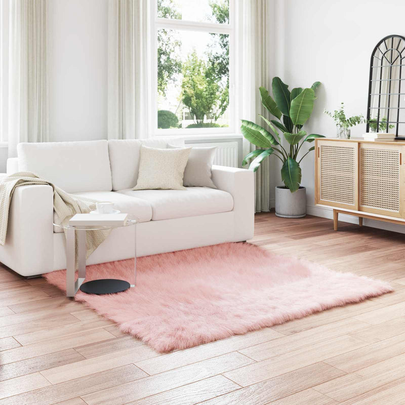 Load image into Gallery viewer, Vidaxl nep schapenvacht tapijt tafalla roze 160 x 160 cm polyester
