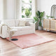 Vidaxl nep schapenvacht tapijt tafalla roze 160 x 160 cm polyester
