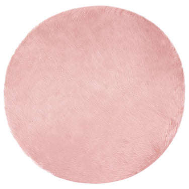 Vidaxl nep schapenvacht tapijt tafalla roze ø 80 cm polyester