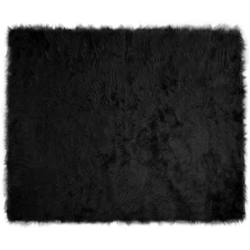 Load image into Gallery viewer, Vidaxl nep schapenvacht tapijt tafalla zwart 200 x 280 cm polyester
