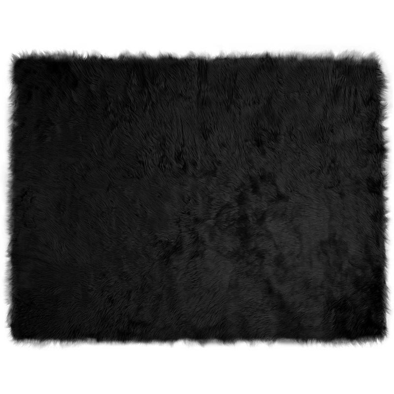 Load image into Gallery viewer, Vidaxl nep schapenvacht tapijt tafalla zwart 240 x 340 cm polyester
