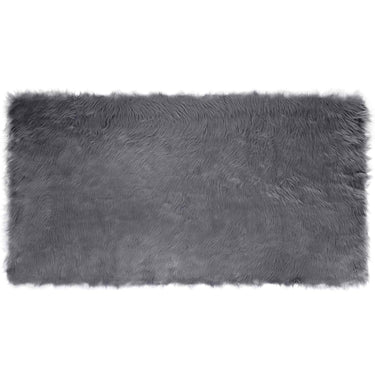 Vidaxl nep schapenvacht tapijt tafalla antraciet 80 x 150 cm polyester