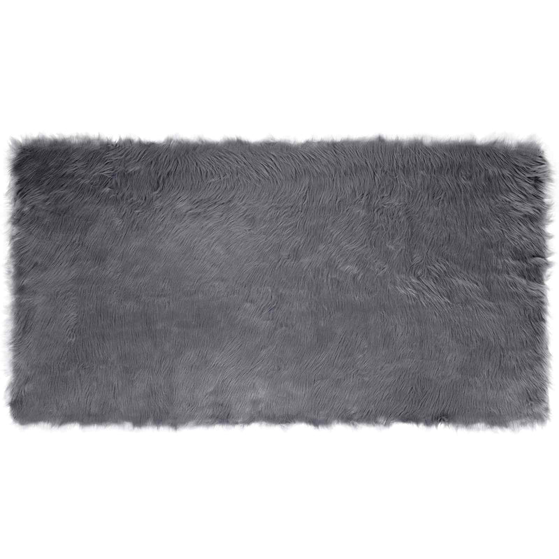 Load image into Gallery viewer, Vidaxl nep schapenvacht tapijt tafalla antraciet 80 x 150 cm polyester
