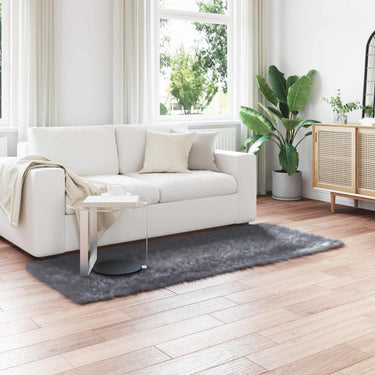 Vidaxl nep schapenvacht tapijt tafalla antraciet 100 x 200 cm