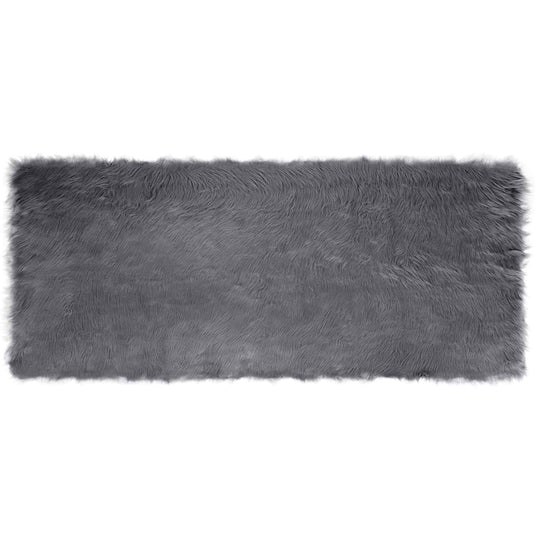 Vidaxl nep schapenvacht tapijt tafalla antraciet 100 x 200 cm
