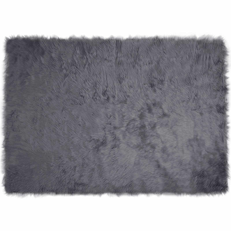 Load image into Gallery viewer, Vidaxl nep schapenvacht tapijt tafalla antraciet 160 x 230 cm
