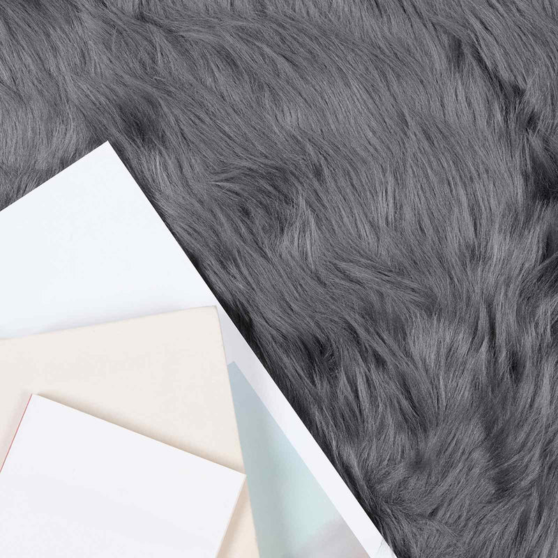 Load image into Gallery viewer, Vidaxl nep schapenvacht tapijt tafalla antraciet ø 100 cm polyester
