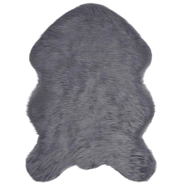 Vidaxl nep schapenvacht tapijt tafalla antraciet 50 x 80 cm polyester