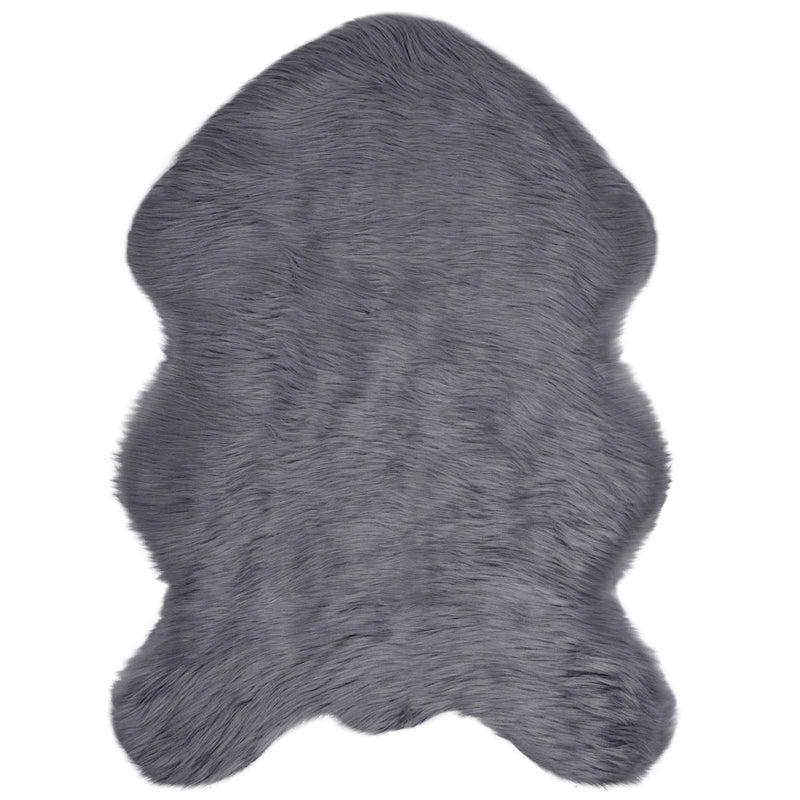 Load image into Gallery viewer, Vidaxl nep schapenvacht tapijt tafalla antraciet 60 x 90 cm polyester
